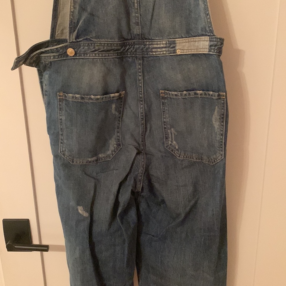Zara denim distressed overalls - Picture 6 of 7